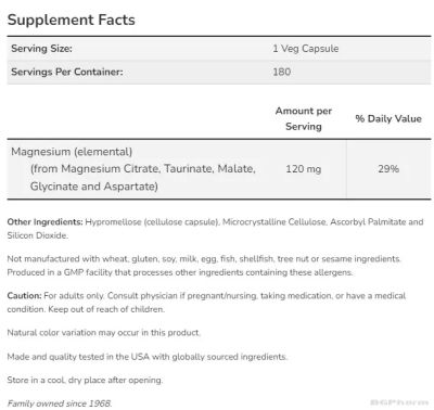 Магнезиев транспортер х 180 капсули Now Foods | Magnesium Transporter