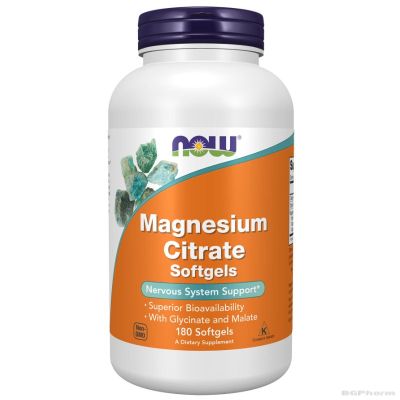 Магнезий цитрат 134 мг х 180 меки капсули Now Foods | Magnesium Citrate