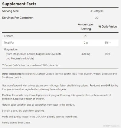 Магнезий цитрат 134 мг х 90 меки капсули Now Foods | Magnesium Citrate