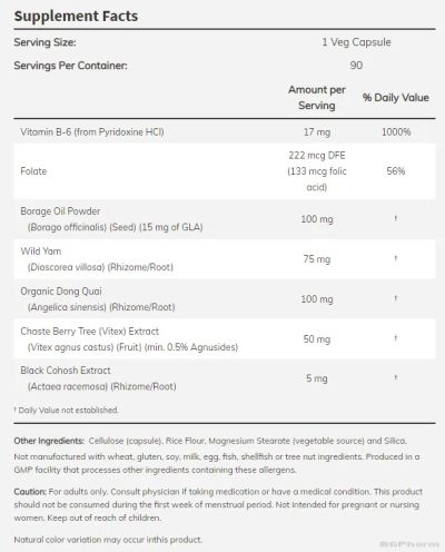 ФИМЕЙЛ БАЛАНС За хормонален баланс при жени х 90 капсули Now Foods | Female Balance