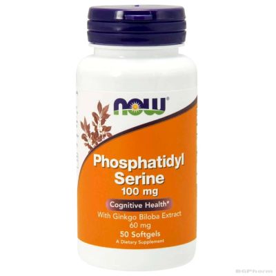 Фосфатидил Серин 100 мг + Гинко Билоба 50 капсули Now Foods | Phosphatidyl Serine + Ginkgo