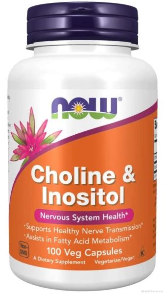 Холин и Инозитол 500 мг х 100 капсули Now Foods | Choline & Inositol
