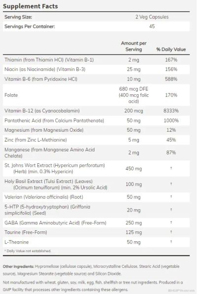 MOOD SUPPORT За добро настроение х 90 капсули Now Foods 