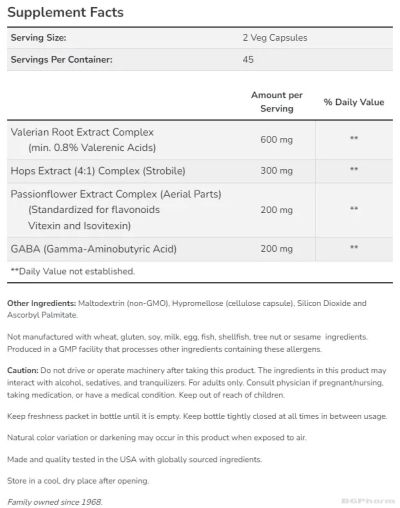 СЛИЙП Формула за сън х 90 капсули Now Foods | Sleep