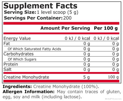 100% Чист креатин монохидрат на прах 500 гр Pure Nutrition | Creatine Monohydrate