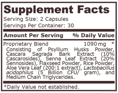 Билков слабителен комплекс - лаксатив х 60 капсули Pure Nutrition | Herbal Laxative