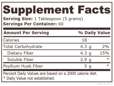 ПСИЛИУМ ХУСК Диетични Фибри 300 гр Pure Nutrition | Psyllium Husk