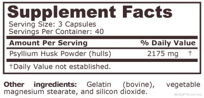 ПСИЛИУМ ХУСК Диетични 725 мг х 120 капсули Pure Nutrition | Psyllium Husk