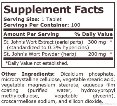 Жълт Кантарион 500 мг х 100 таблетки Pure Nutrition | St. John's Wort