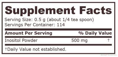 Инозитол на прах 57 грама Pure Nutrition | Inositol Powder