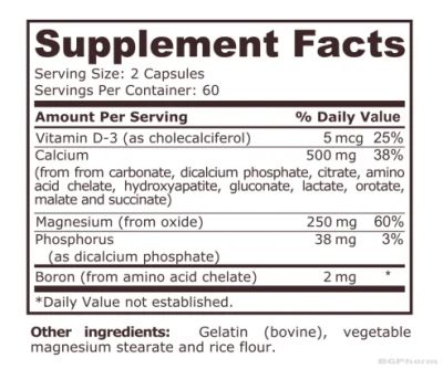 Калций и Магнезий х 120 капсули Pure Nutrition | Calcium & Magnesium