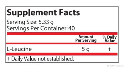 Л-Левцин на прах 213 гр Pure Nutrition | L-Leucine Powder