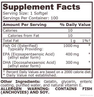 Супер Омега 3 Рибено масло 1000 мг х 50 меки капсули Pure Nutrition | Super Omega 3