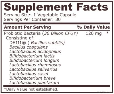 Пробиотик 30 млрд CFU х 30 капсули Pure Nutrition | 30 Billion Biotic