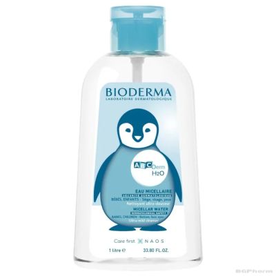 Биодерма АБЦ ДЕРМ Н2О мицеларна вода за бебета и деца 1 л | ABC Derm Bioderma