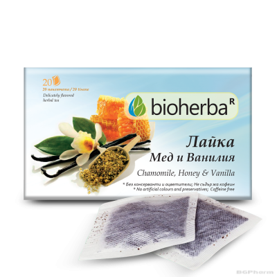 Лайка, Мед и Ванилия чай х 20 пакетчета БИОХЕРБА | BIOHERBA Herbal infusion