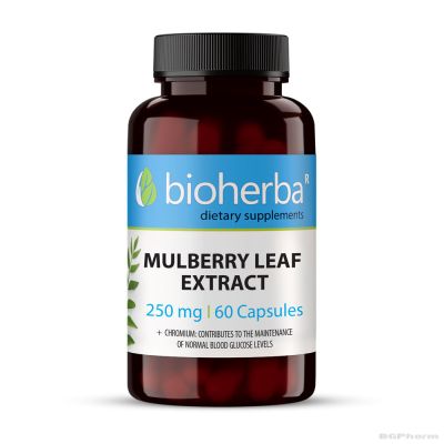 Черница лист екстракт 250 мг х 60 капсули БИОХЕРБА | BIOHERBA Mulberry