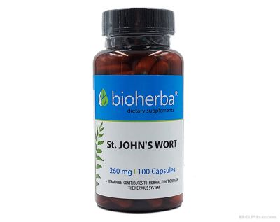 Жълт кантарион 260 мг х 100 капсули БИОХЕРБА | BIOHERBA St John's Wort