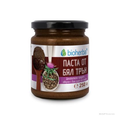 Паста от БЯЛ ТРЪН със сироп от АГАВЕ х 250 гр БИОХЕРБА | BIOHERBA Milk thistle + Agave paste