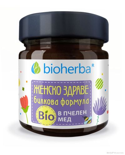 Пчелен мед БИО + Формула за женско здраве х 280 гр БИОХЕРБА | ORGANIC BEE HONEY BIOHERBA