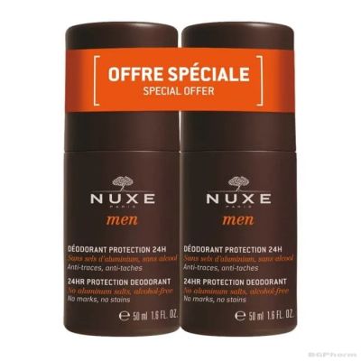 Нукс МЕН Дезодорант рол-он против изпотяване 24h, 2 бр х 50 мл ПРОМО ПАКЕТ | NUXE Men