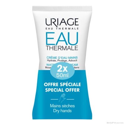 Юриаж EAU THERMALE Хидратиращ крем за ръце 2 бр х 50 мл ПРОМО ПАКЕТ | URIAGE