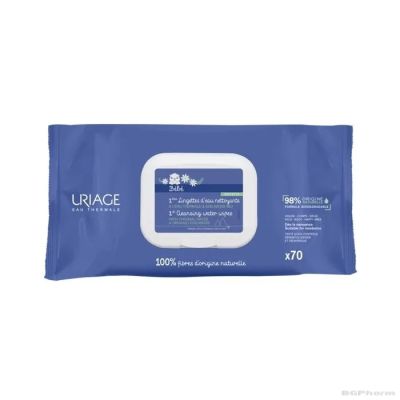 Юриаж БЕБЕ Термални почистващи мокри кърпички х 70 броя | URIAGE BEBE