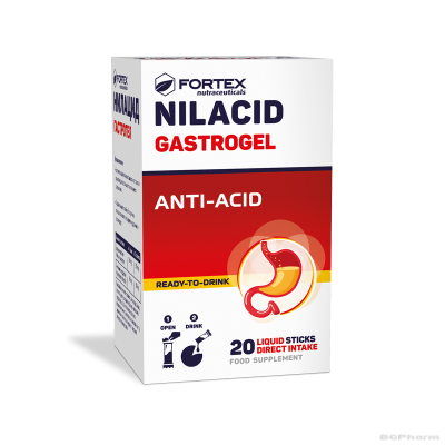 НИЛАЦИД ГАСТРОГЕЛ ДИРЕКТ х 20 сашети против киселини и рефлукс ФОРТЕКС | FORTEX