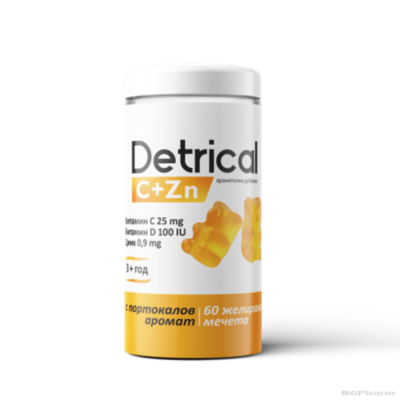 ДЕТРИКАЛ х 60 желирани мечета с Витамин Ц и Цинк НАТУРПРОДУКТ | NATURPRODUKT Detrical