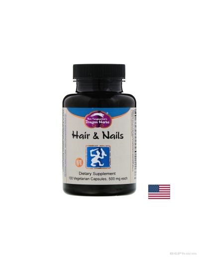 Формула за коса и нокти - Противостарееща грижа 500 мг х 100 капсули ДРАГОН ХЕРБС | Dragon Herbs