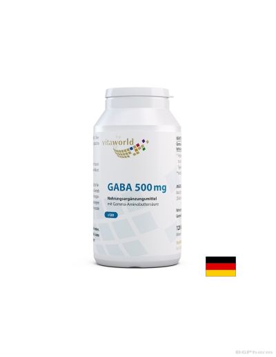 ГАБА ( гама-аминомаслена киселина, ГАМК ) 500 мг x 120 капсули ВИТА УЪРЛД | Vita World GABA