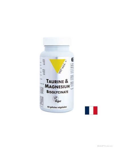 Л-Таурин + Магнезий бисглицинат + Витамин Б6 и Д3 х 60 капсули ВИТАЛ ПЛЮС | Vit'all +