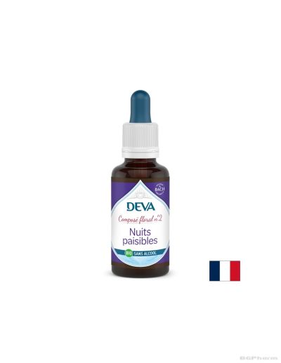 Спокойни нощи - флорални есенции капки по метода на Бах № 2 х 30 мл ДЕВА | Deva Dr. Bach