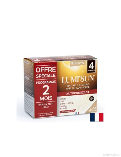 Формула за равномерен тен Дуо х 60 капсули NAT&FORM Lumi Sun