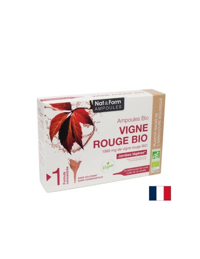 Червени лозови листа течен БИО екстракт х 20 ампули NAT&FORM