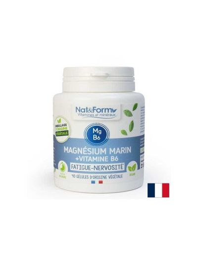 Магнезий 300 мг и Витамин Б6 1.4 мг х 40 капсули NAT&FORM