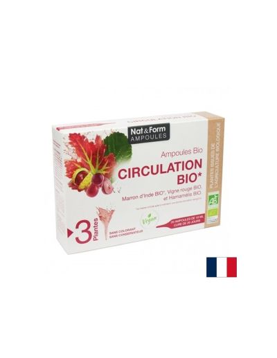 Течна формула за кръвоносна система и кръвооросяването х 20 ампули NAT&FORM Ampoile Circulation