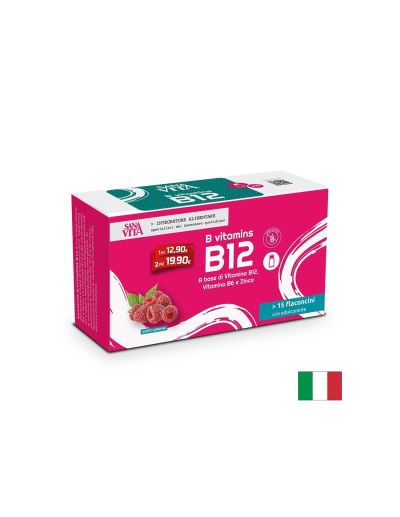 Витамин Б12 + Б6 + Цинк х 15 течни флакона ПАЛАДИН ФАРМА | Paladin Pharma Sanavita