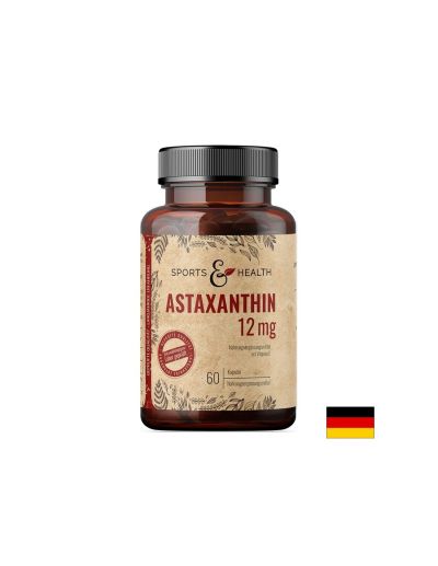 Астаксантин 12 мг х 60 капсули Sports & Health Solutions | Astaxanthin