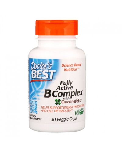 Витамин Б Комплекс х 30 капсули ДОКТОР'С БЕСТ | Doctor's Best Vitamin B Complex
