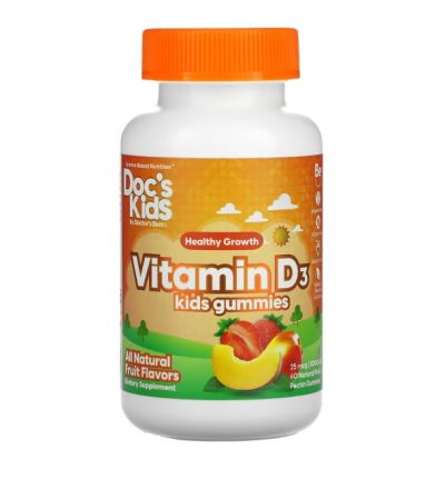 Витамин Д3 за деца 1000 IU х 60 желирани таблетки ДОКТОР'С БЕСТ | Doctor's Best Vitamin D3