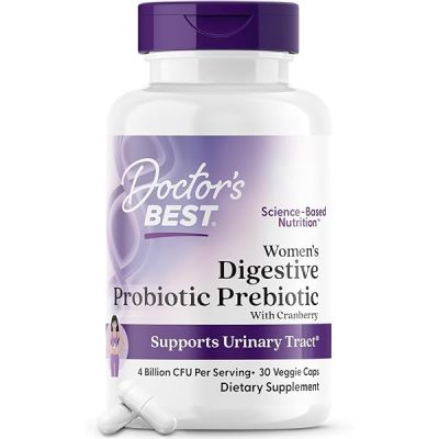Пробиотик + Пребиотик и екстракт от боровинка за жени х 30 капсули ДОКТОР'С БЕСТ | Doctor's Best Women’s Digestive