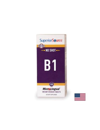 Витамин Б1 ( Тиамин монитрат ) 100 мг х 100 сублингвални таблетки Superior Source