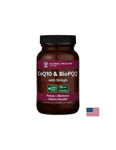 Kоензим Q10 + Био PQQ ( Пиролохинолин хинон ) & Шилажит х 60 капсули Global Healing