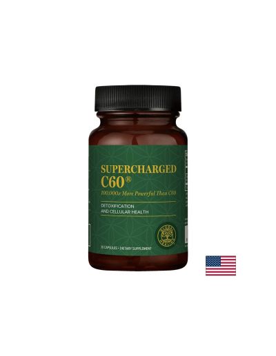 Supercharged C60 ® Микроактивиран активен въглен х 30 капсули Global Healing