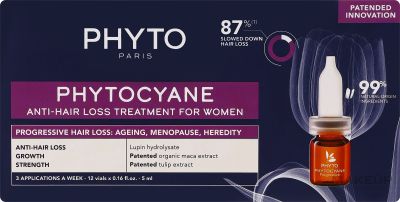 ФИТОЦИАН Ампули против прогресивен косопад х 12 броя ФИТО | Phyto Phytocyane