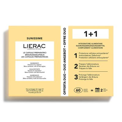 ЛИЕРАК СЪНИСИМ Капсули за здравословен тен 2 х 30 ПРОМО | LIERAC Sunissime The Preparing Capsules