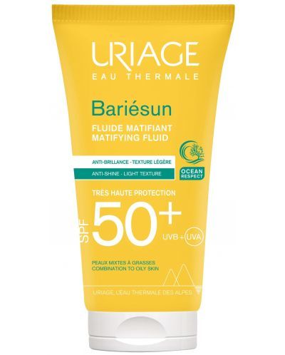 БАРИЕСЪН Матиращ слънцезащитен флуид за лице SPF50+ 50 мл ЮРИАЖ | URIAGE Bariesun