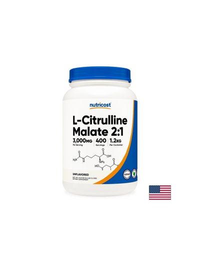 Л-Цитрулин малат на прах 1.2 кг Nutricost | L-Citrulline