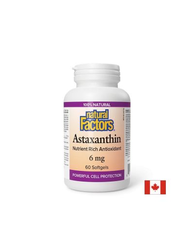 Астаксантин 6 мг х 60 капсули Natural Factors | Astaxanthin